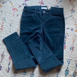 LOFT velvet modern skinny pants size 27/4 petit in navy new with tags